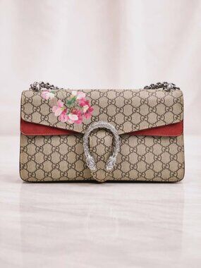Authentic Gucci Dionysus GG Blooms Chain Bag Floral Canvas Shoulder Bag
